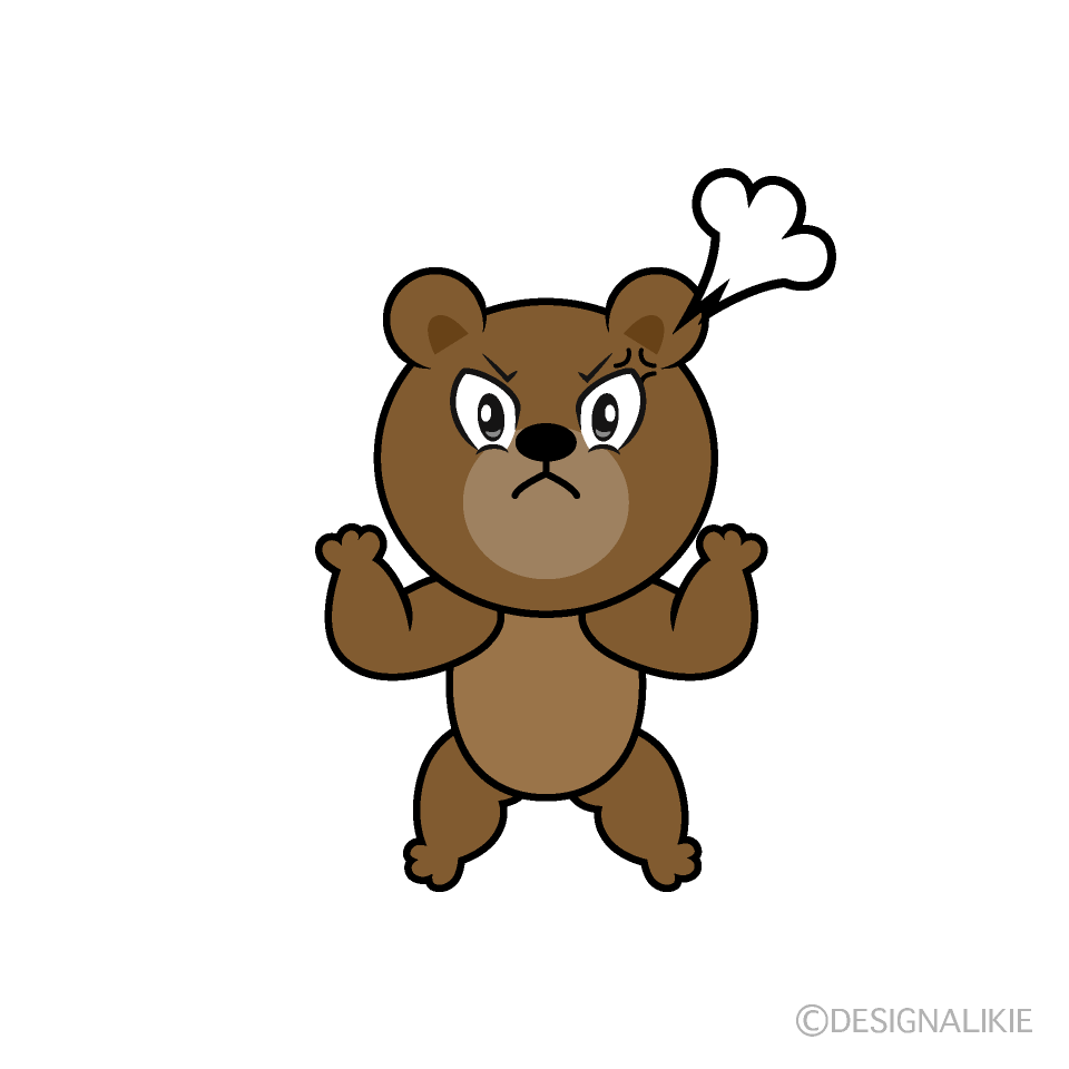 Angry Bear Cartoon Character Image