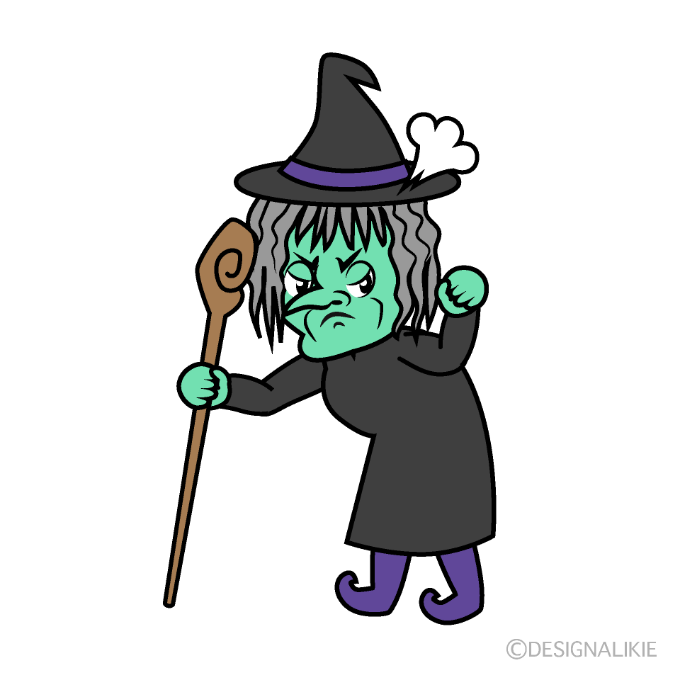 Angry Hag Cartoon Character Image