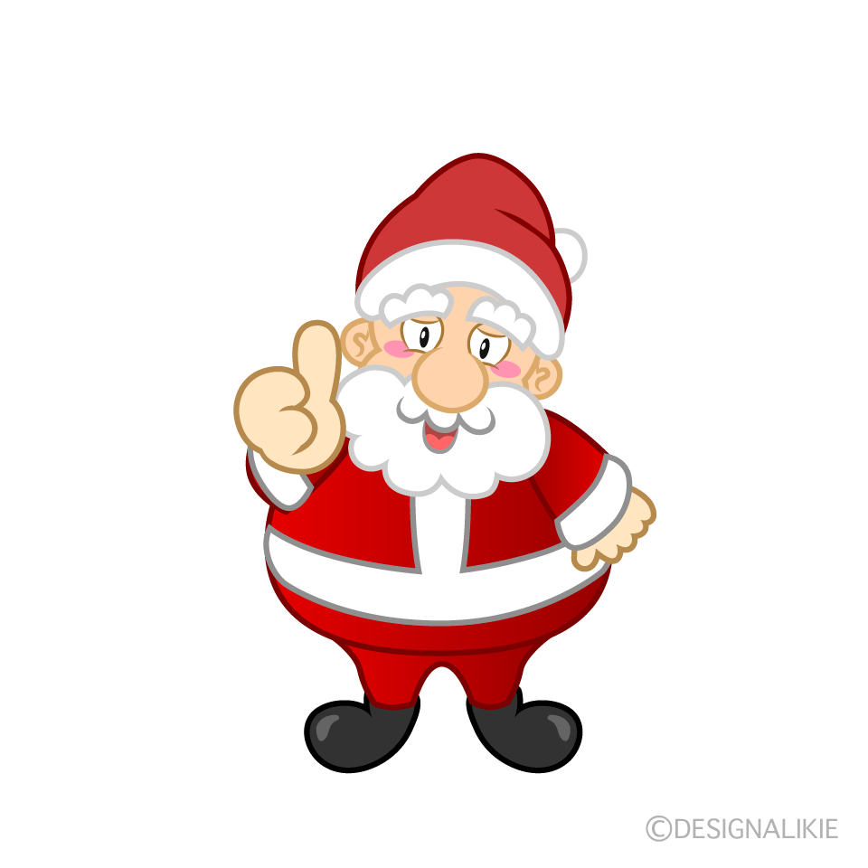 Thumbs Up Santa Cartoon Character Image