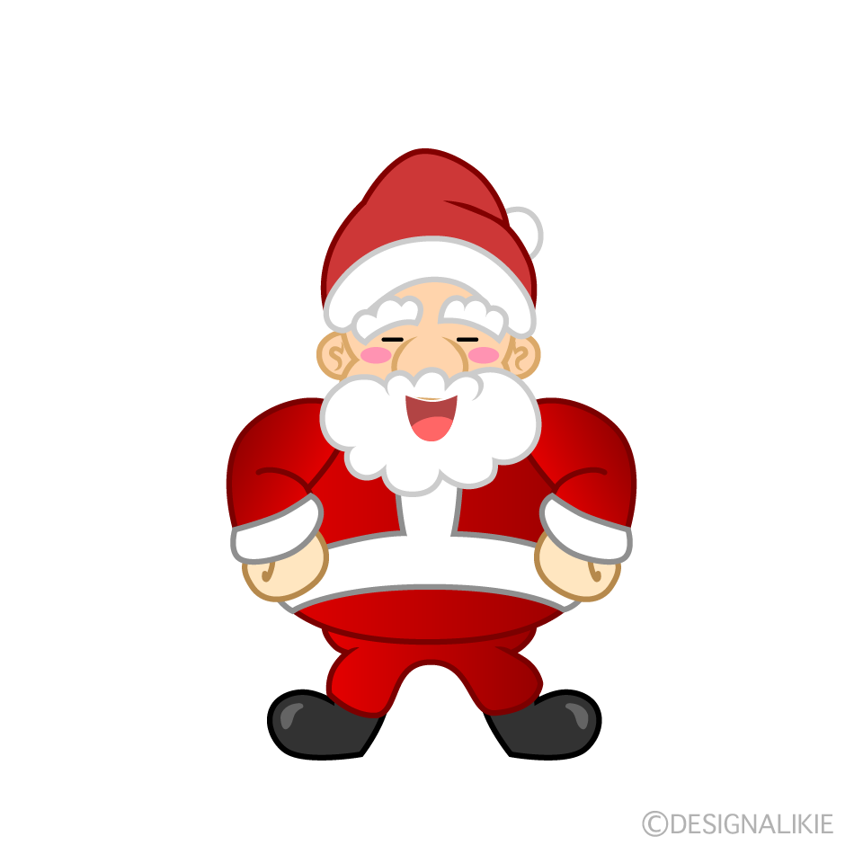 Glitter Santa Cartoon Character Image