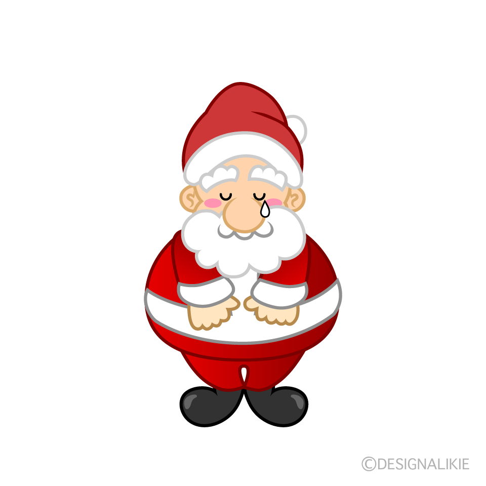 Sad Santa Cartoon Character Image