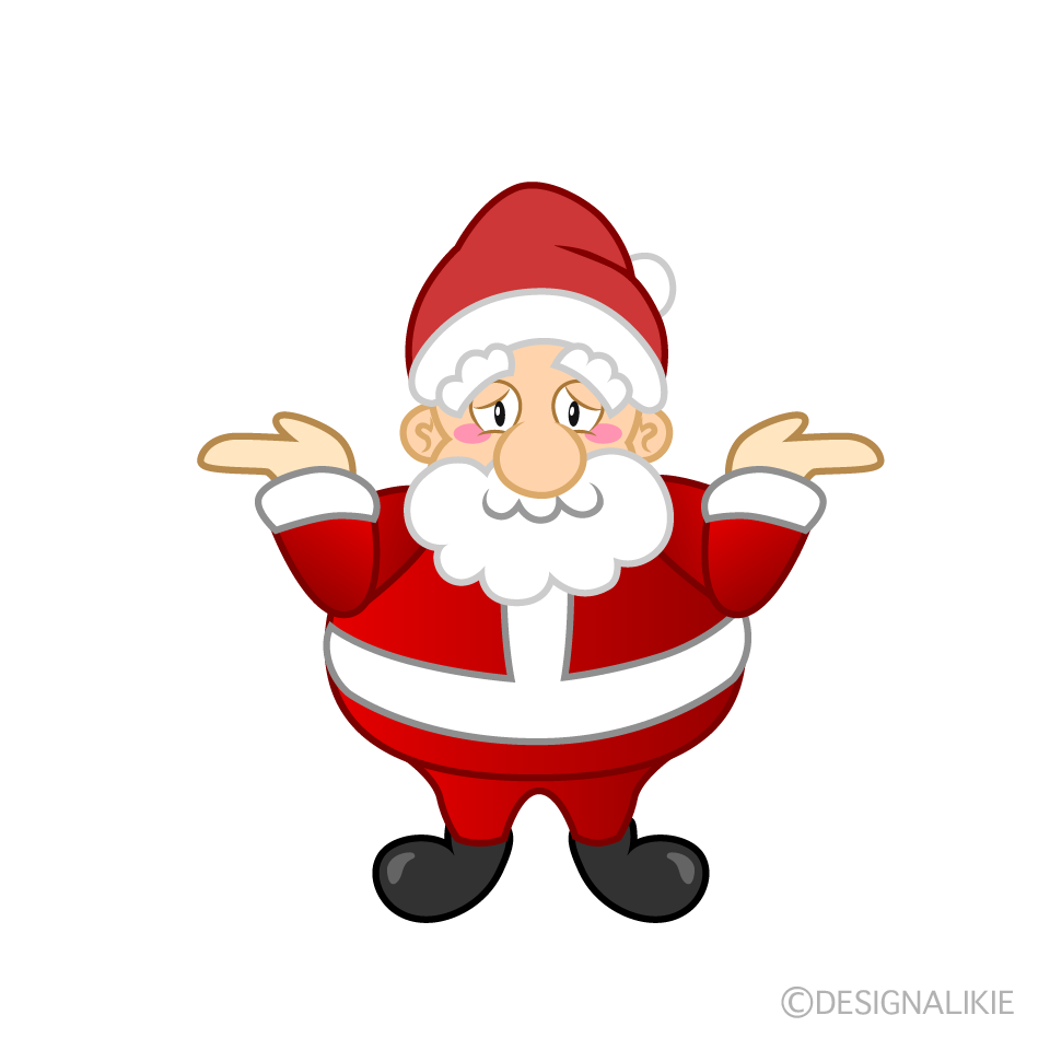 Troubled Santa Cartoon Character Image