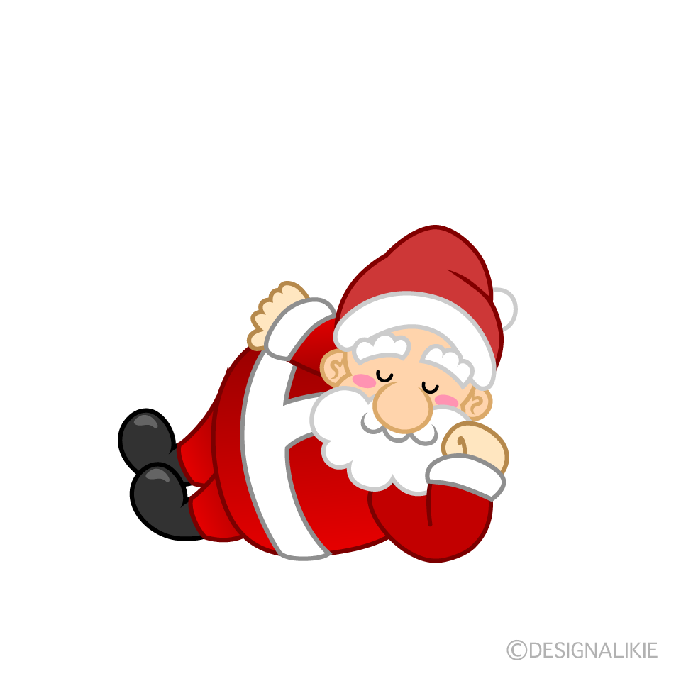 Sleeping Santa Cartoon Character Image