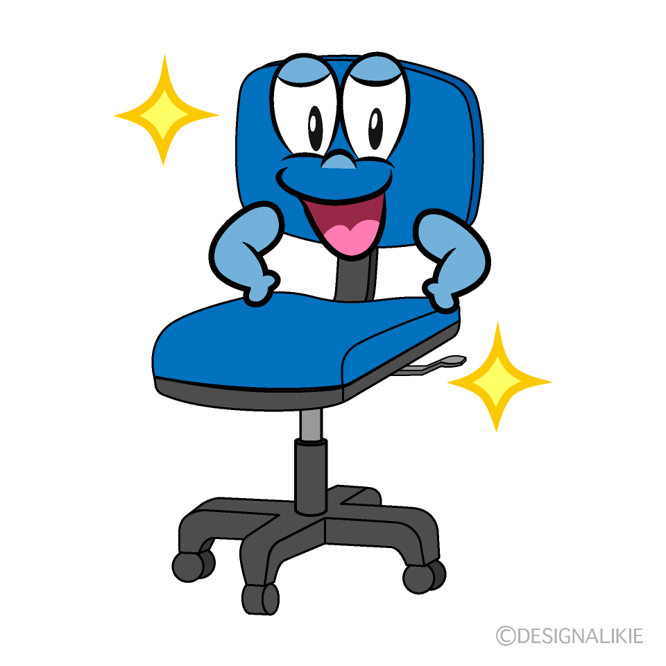 Glitter Desk Chair Cartoon Character Image