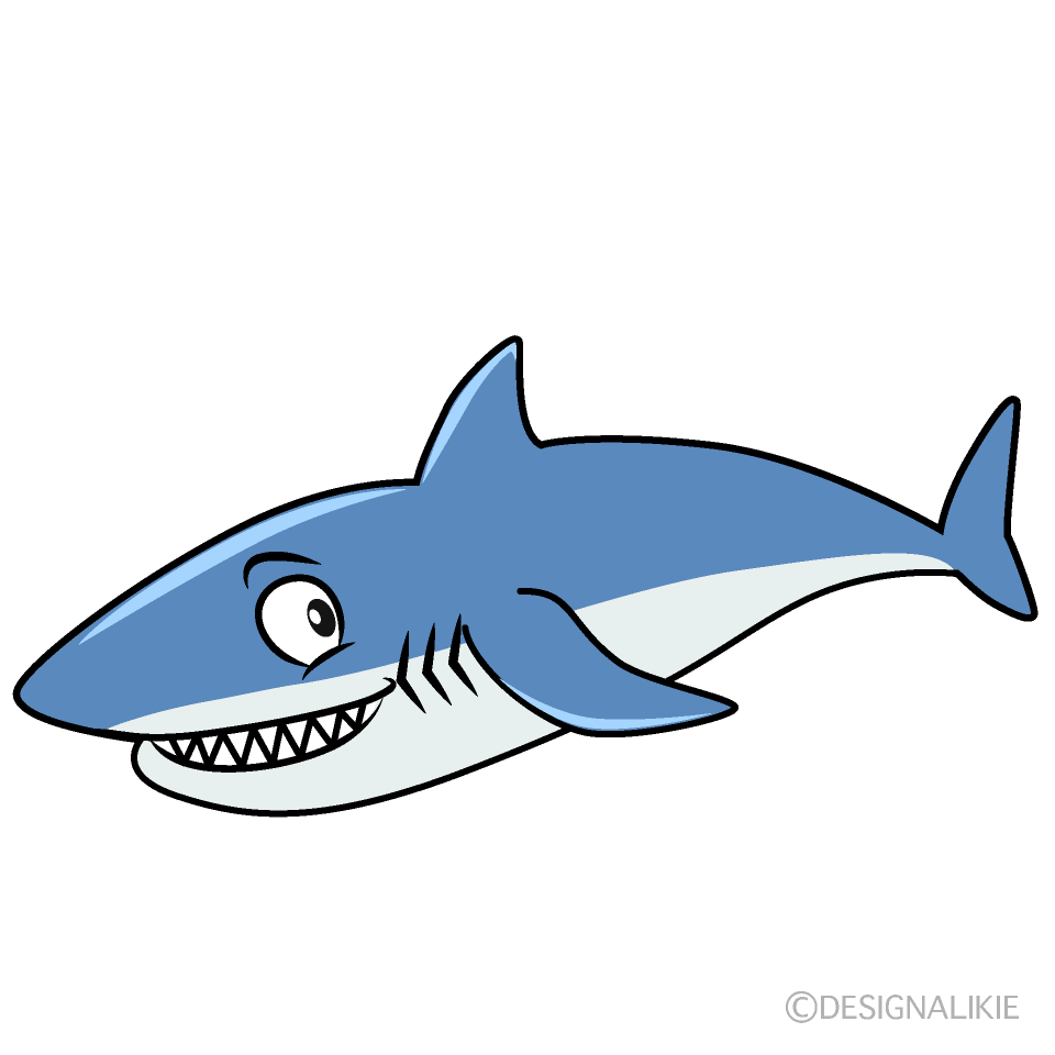 Smiling Shark Cartoon Character Image