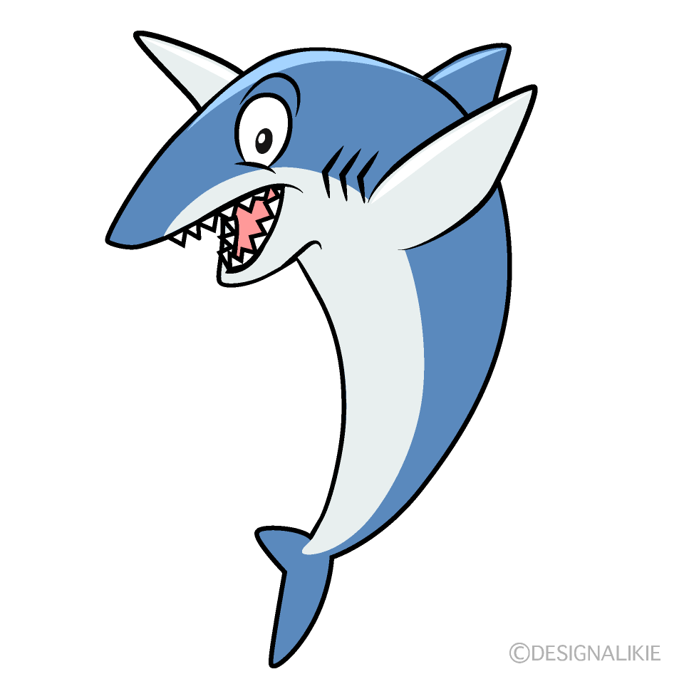 Surprised Shark Cartoon Character Image