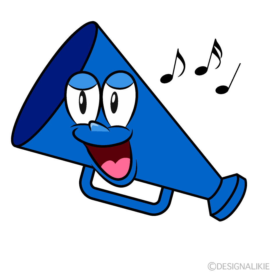 Singing Megaphone Cartoon Character Image