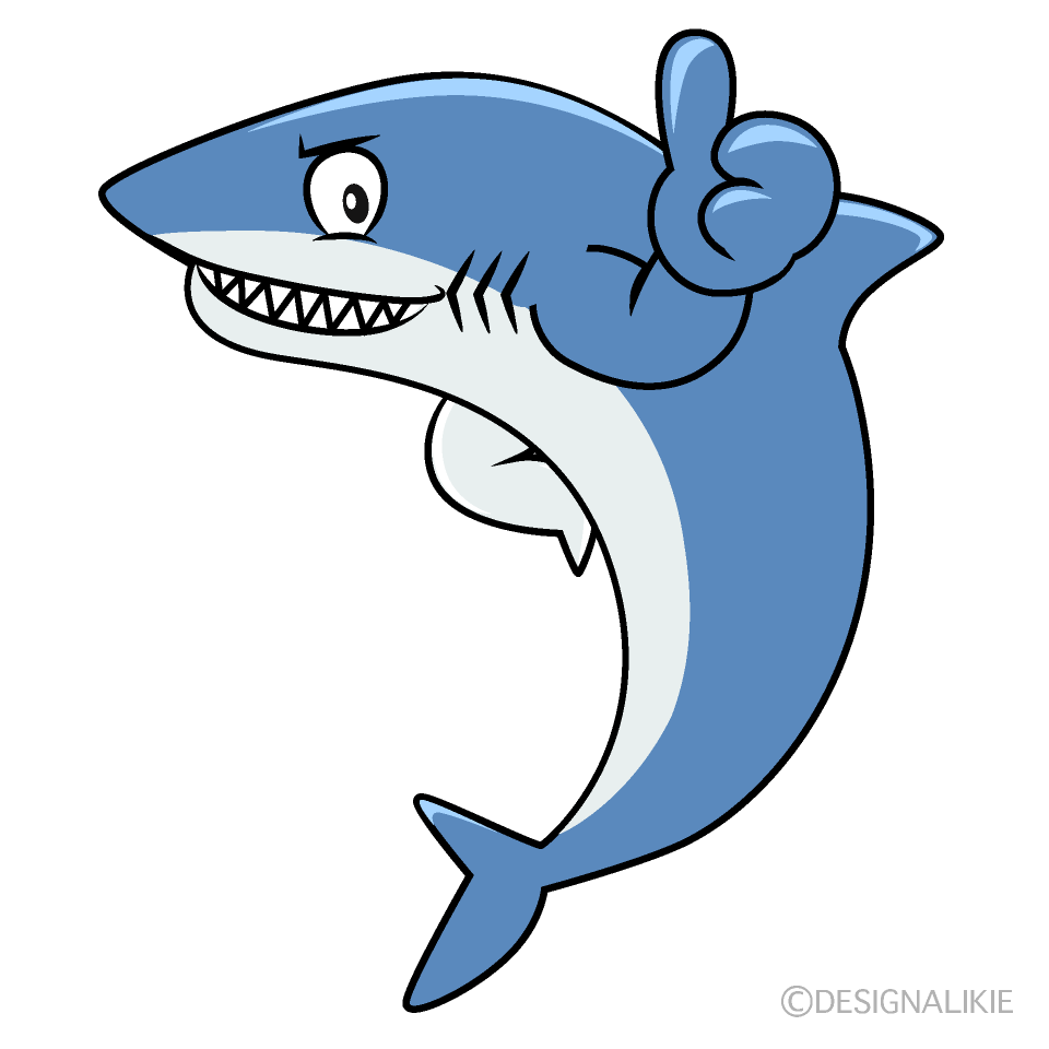 Tiburón con Pulgares Arriba Animado