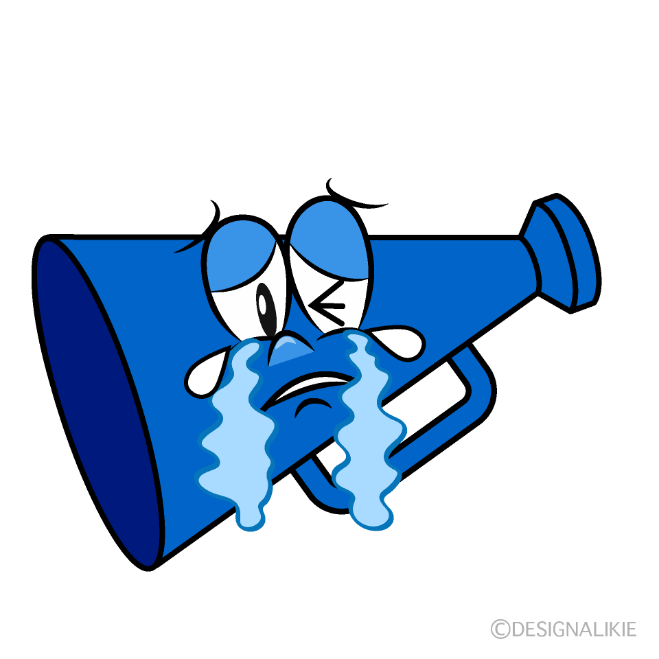 Crying Megaphone Cartoon Character Image
