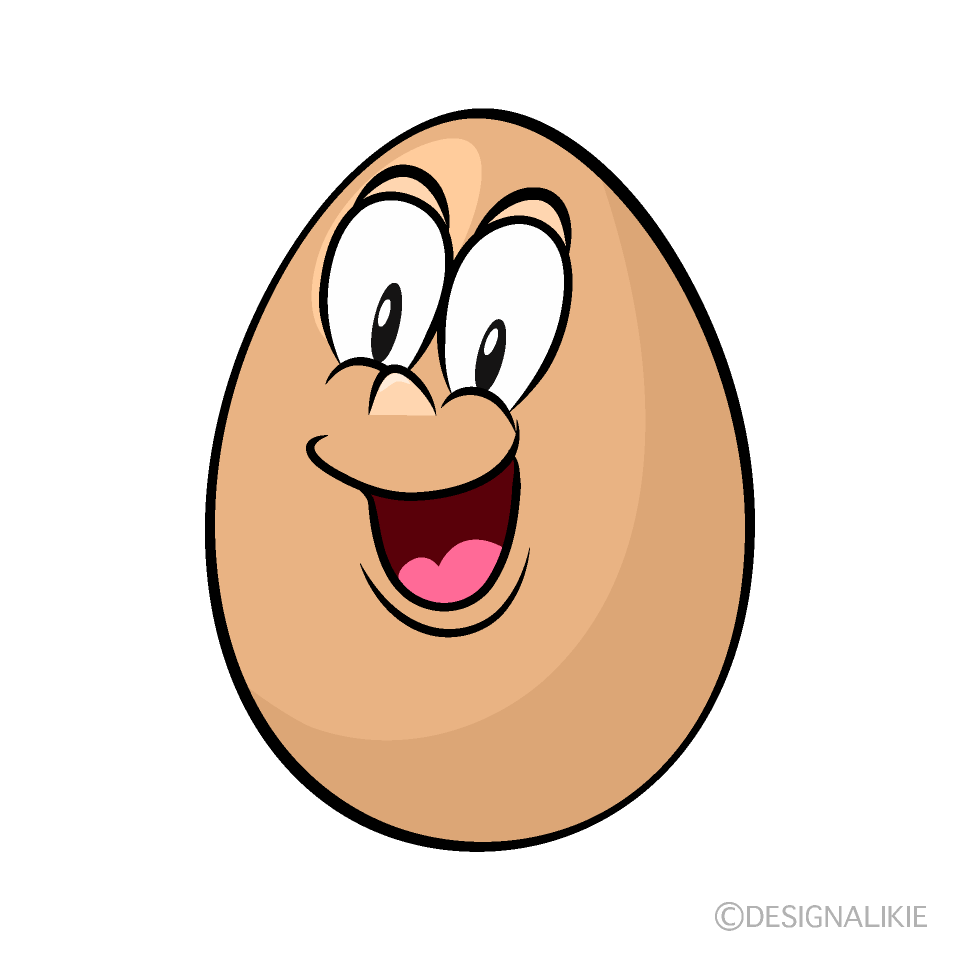 Surprising Organic Egg Cartoon Character Image