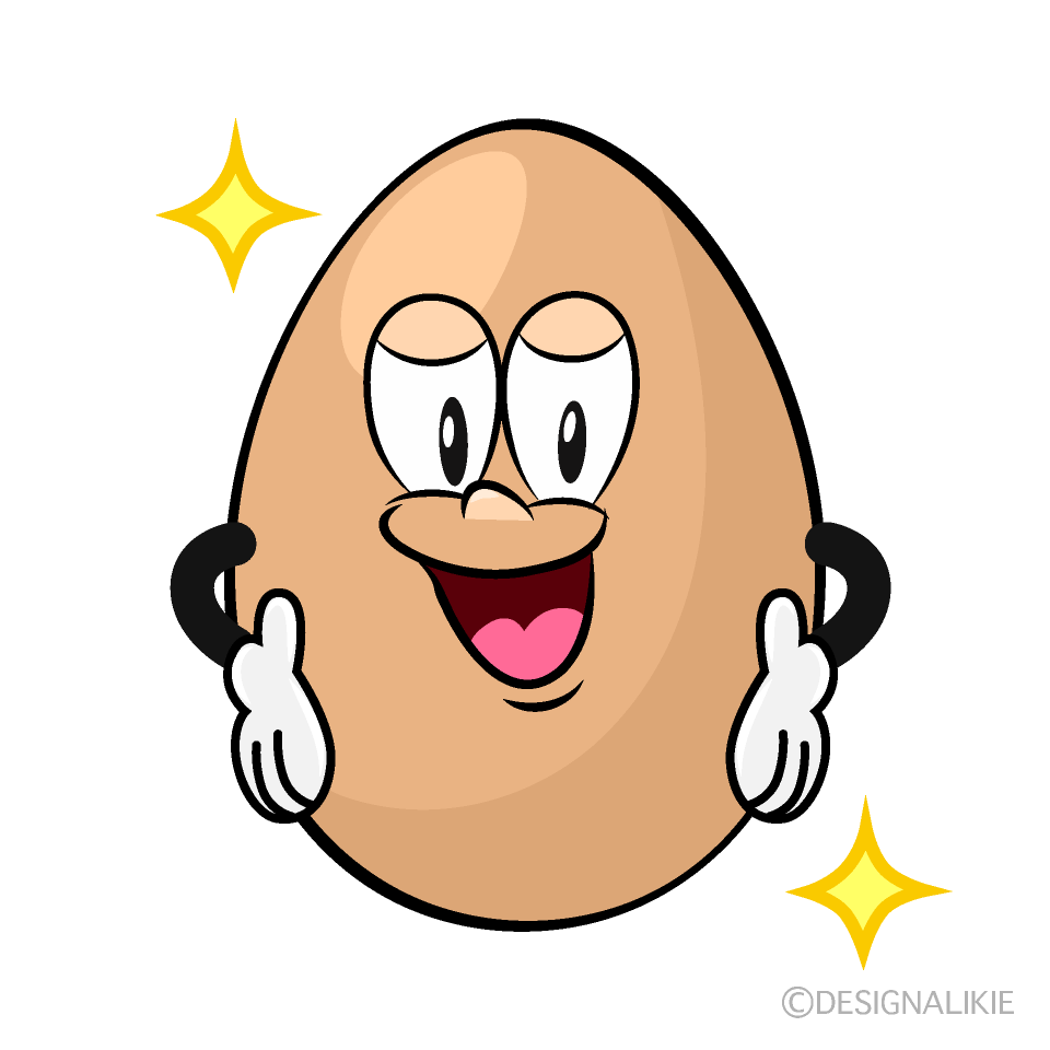Glitter Organic Egg Cartoon Character Image