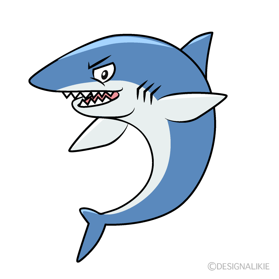 Angry Shark Cartoon Character Image