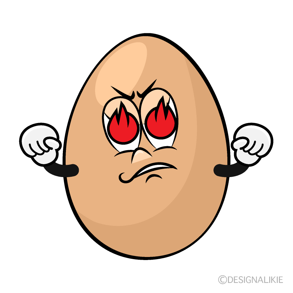 Enthusiasm Organic Egg Cartoon Character Image
