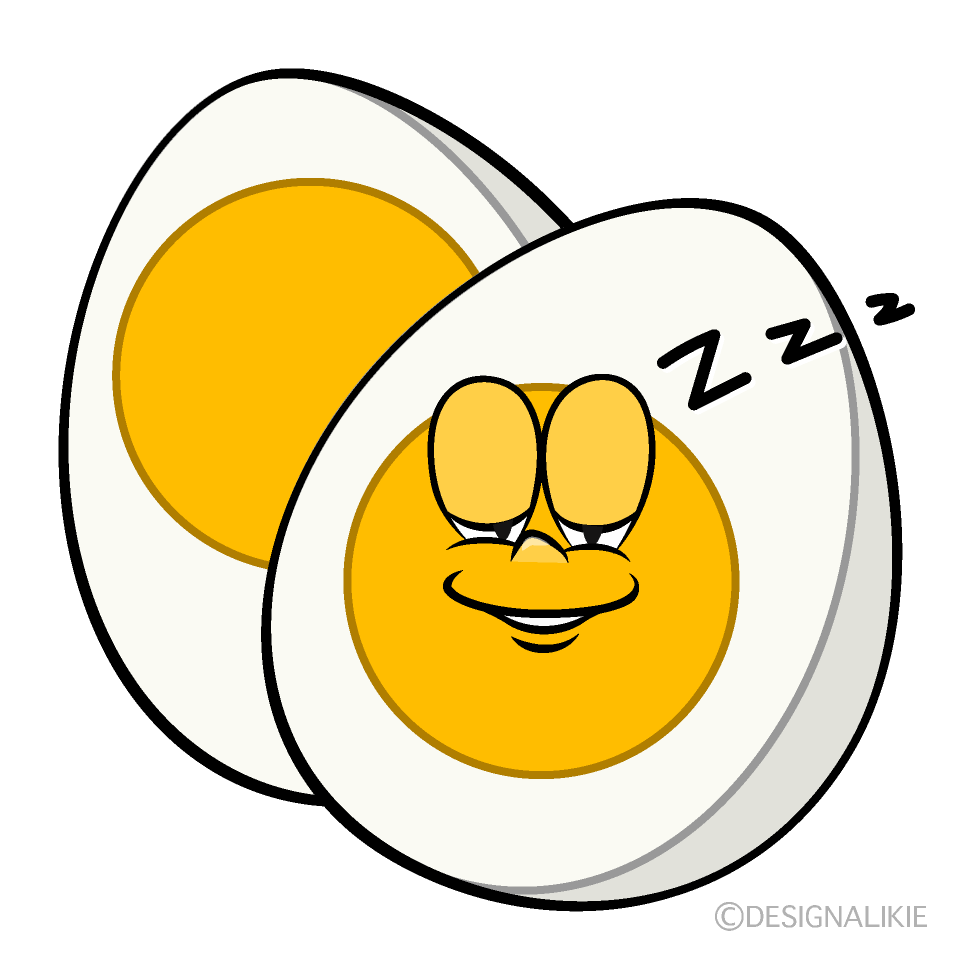 Sleeping Boiled Egg Cartoon Character Image