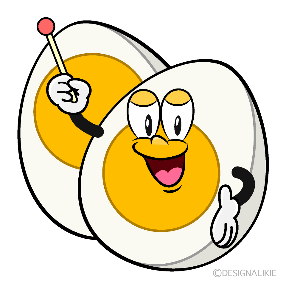 Speaking Boiled Egg Cartoon Character Image