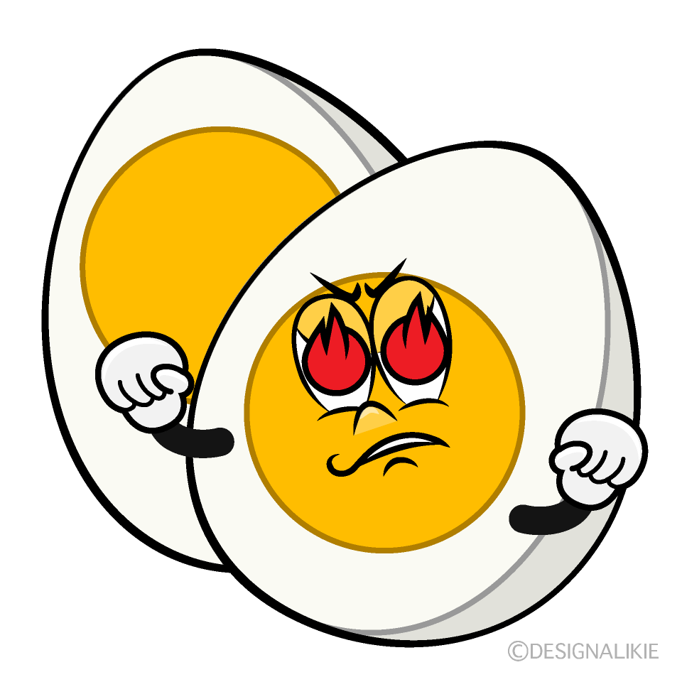 Enthusiasm Boiled Egg Cartoon Character Image