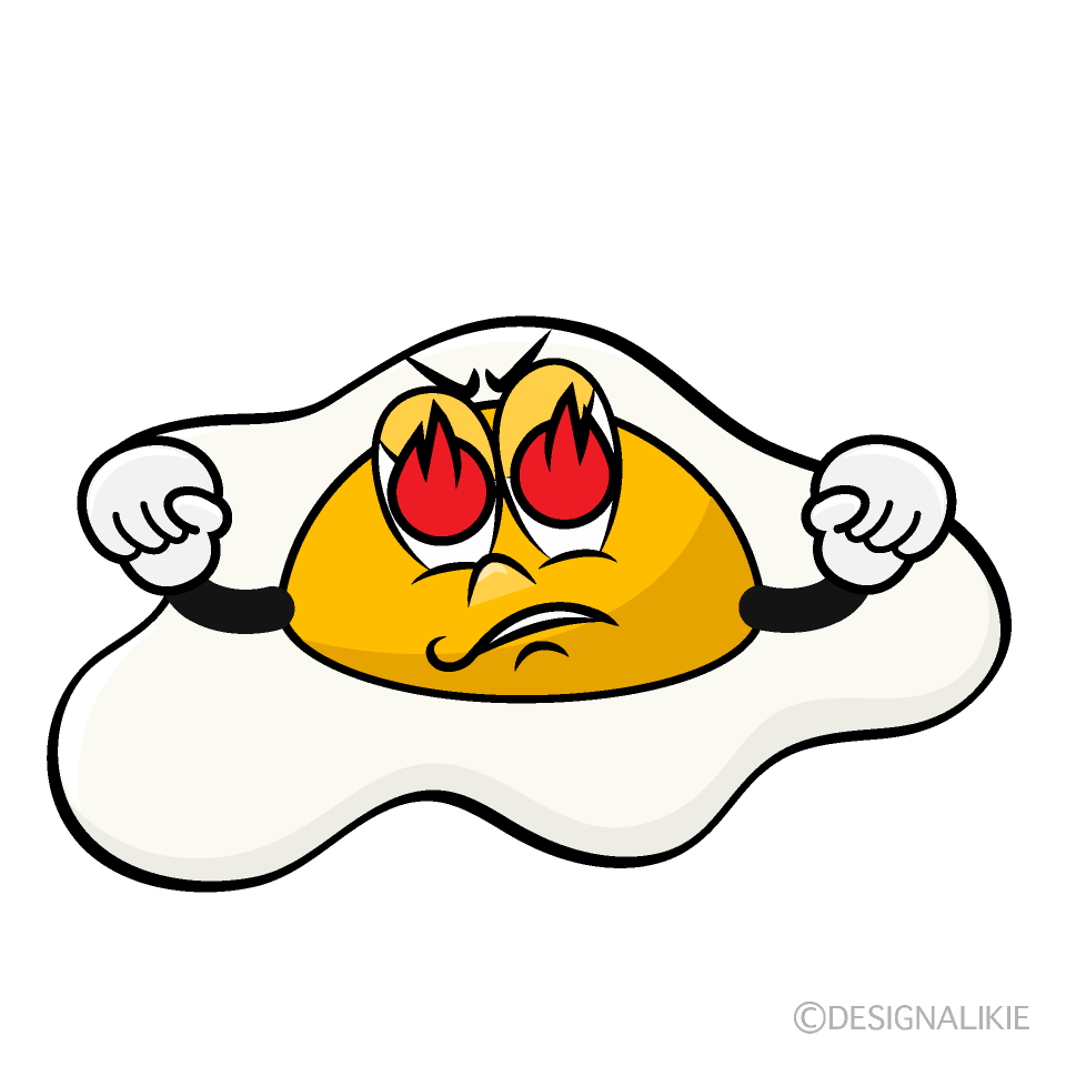 Enthusiasm Fried Egg Cartoon Character Image