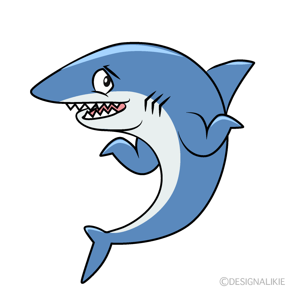 Troubled Shark Cartoon Character Image