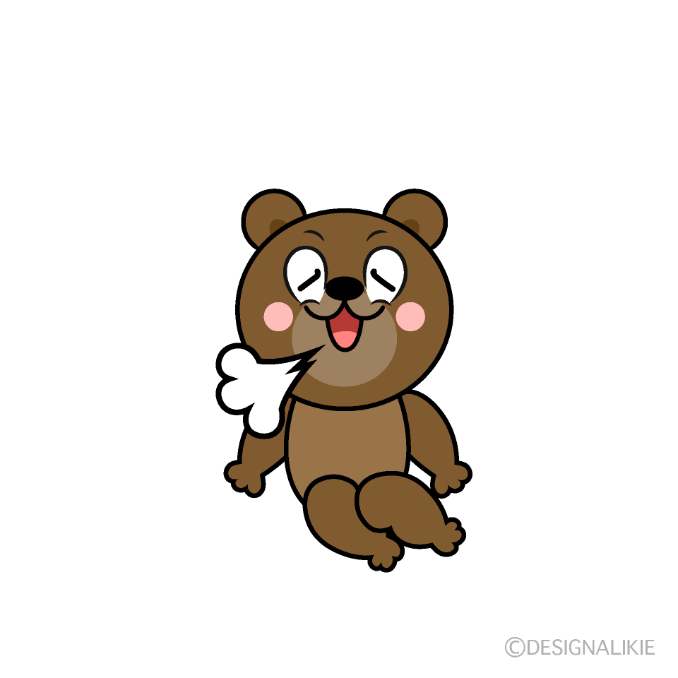 Relaxing Bear Cartoon Character Image