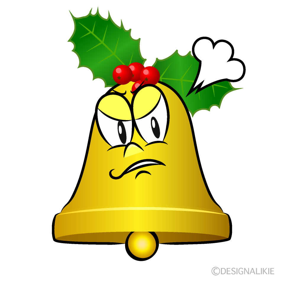 Angry Bell Cartoon Character Image