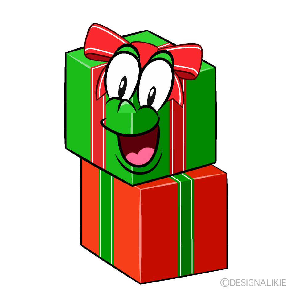 Surprising Present Cartoon Character Image