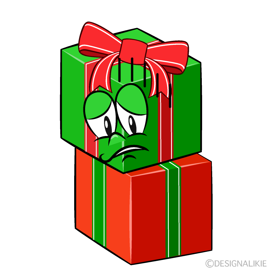 Depressed Present Cartoon Character Image