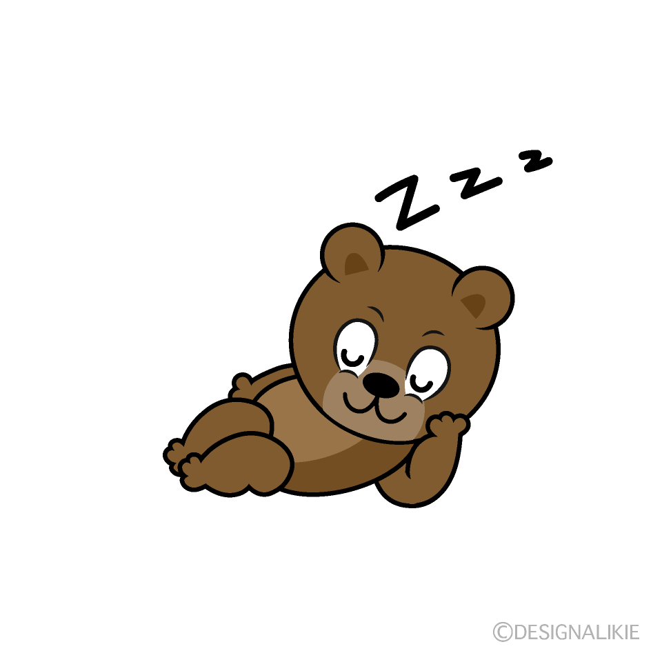 Sleeping Bear Cartoon Character Image
