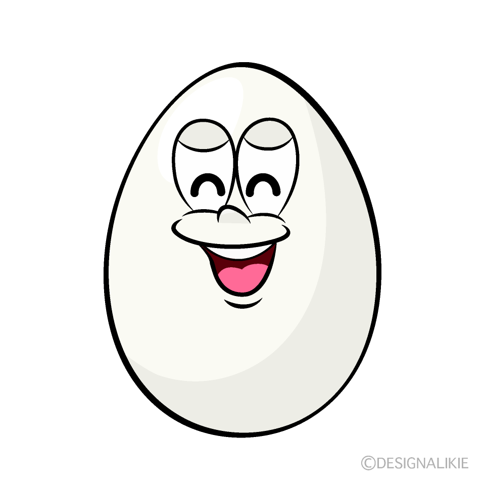 Smiling Egg Cartoon Character Image