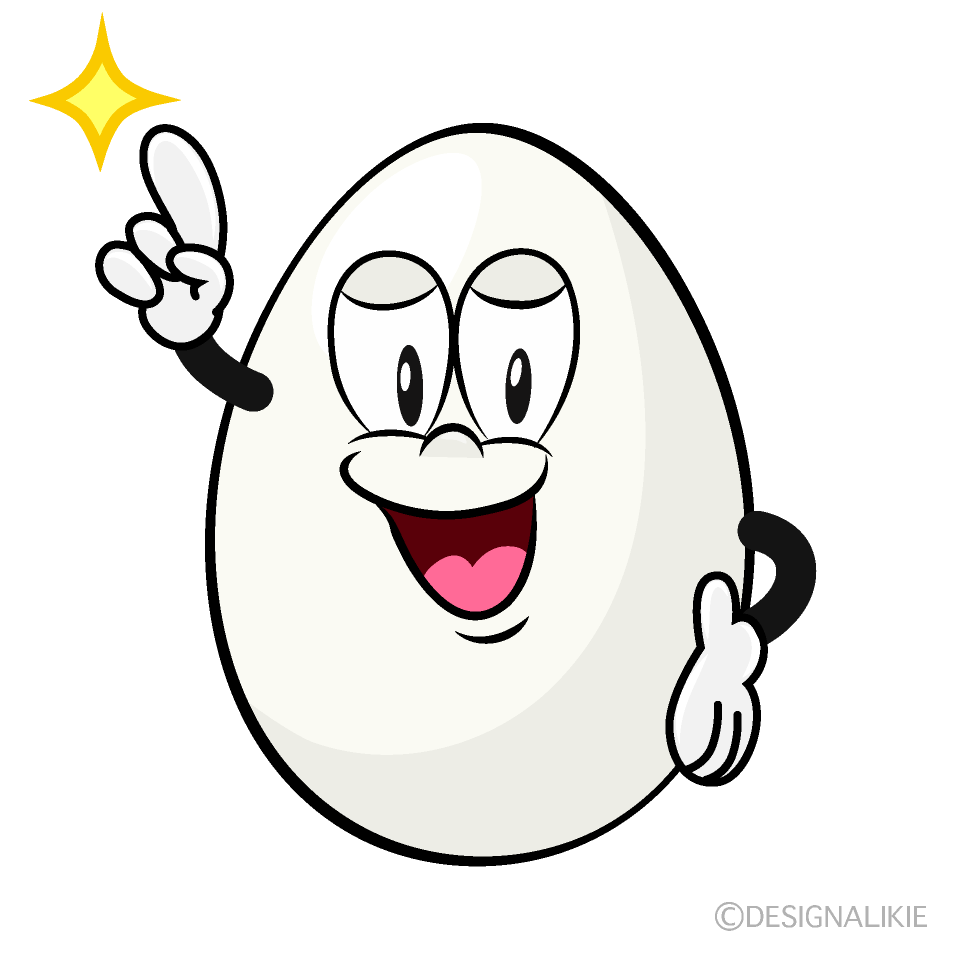 Posing Egg Cartoon Character Image