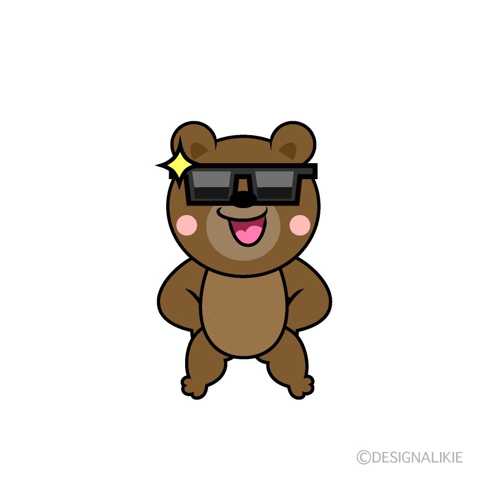 Cool Bear Cartoon Character Image
