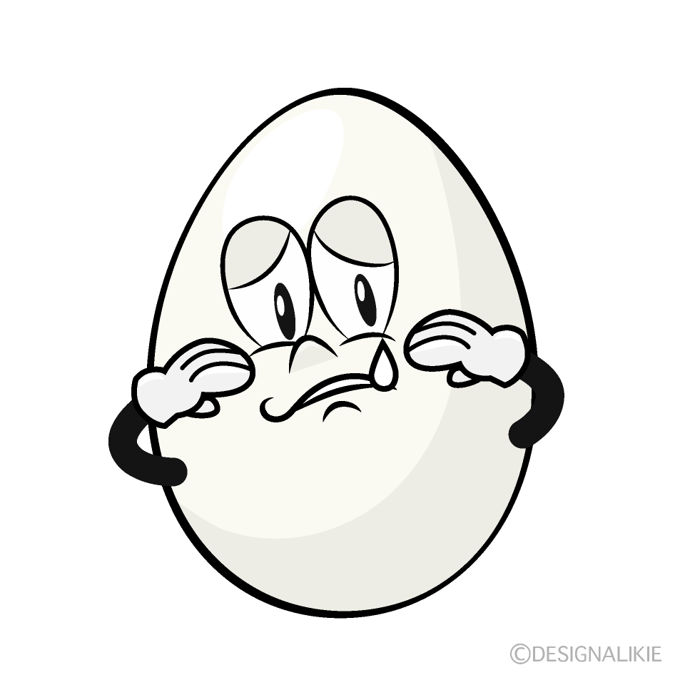 Sad Egg Cartoon Character Image