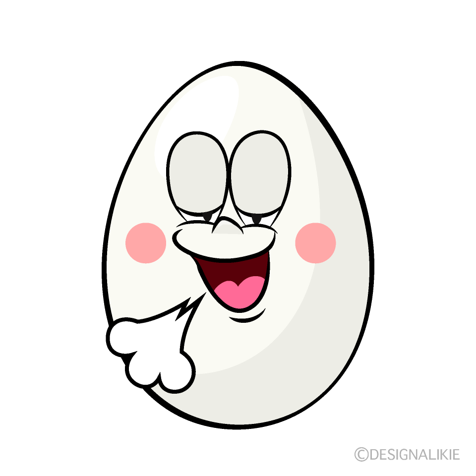 Relaxing Egg Cartoon Character Image