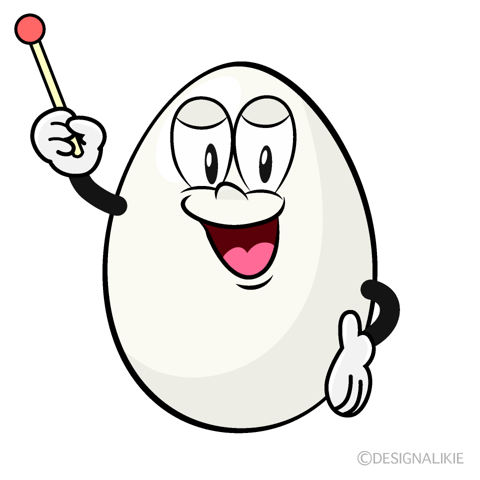 Speaking Egg Cartoon Character Image