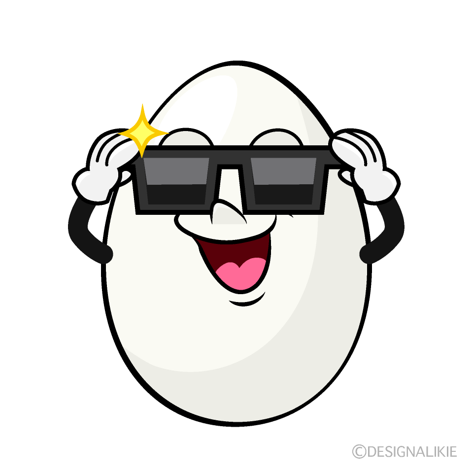 Cool Egg Cartoon Character Image
