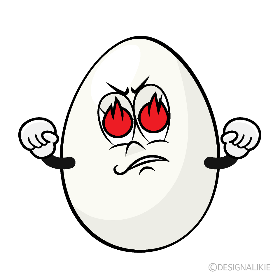 Enthusiastic Egg Cartoon Character Image