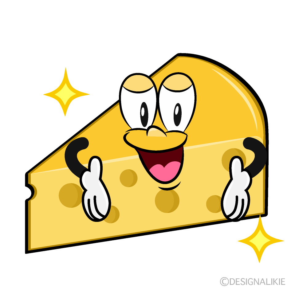 Glitter Cheese Cartoon Character Image