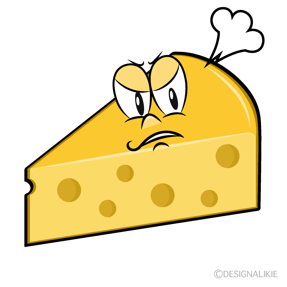 Angry Cheese Cartoon Character Image