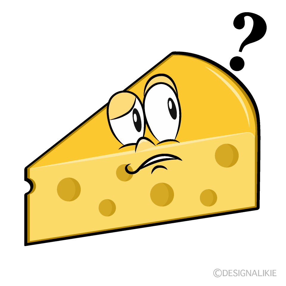 Thinking Cheese Cartoon Character Image
