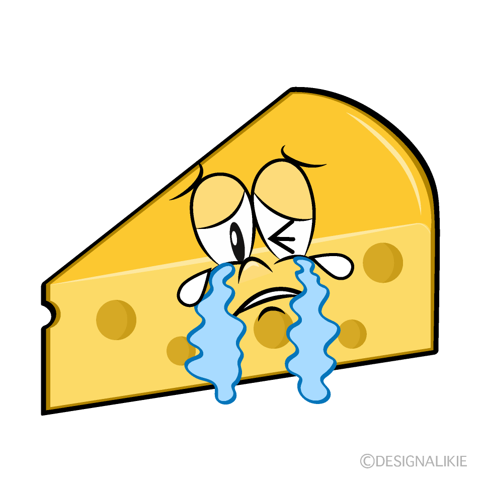 Crying Cheese Cartoon Character Image
