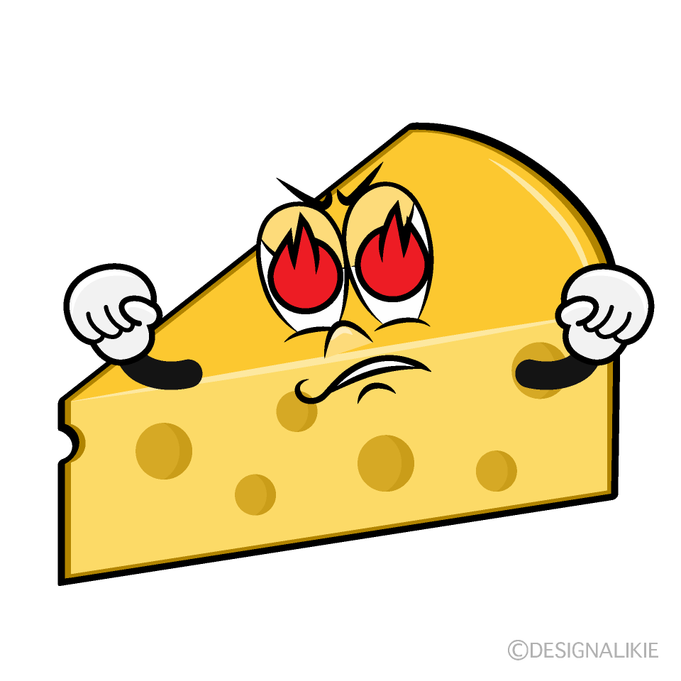 Enthusiastic Cheese Cartoon Character Image