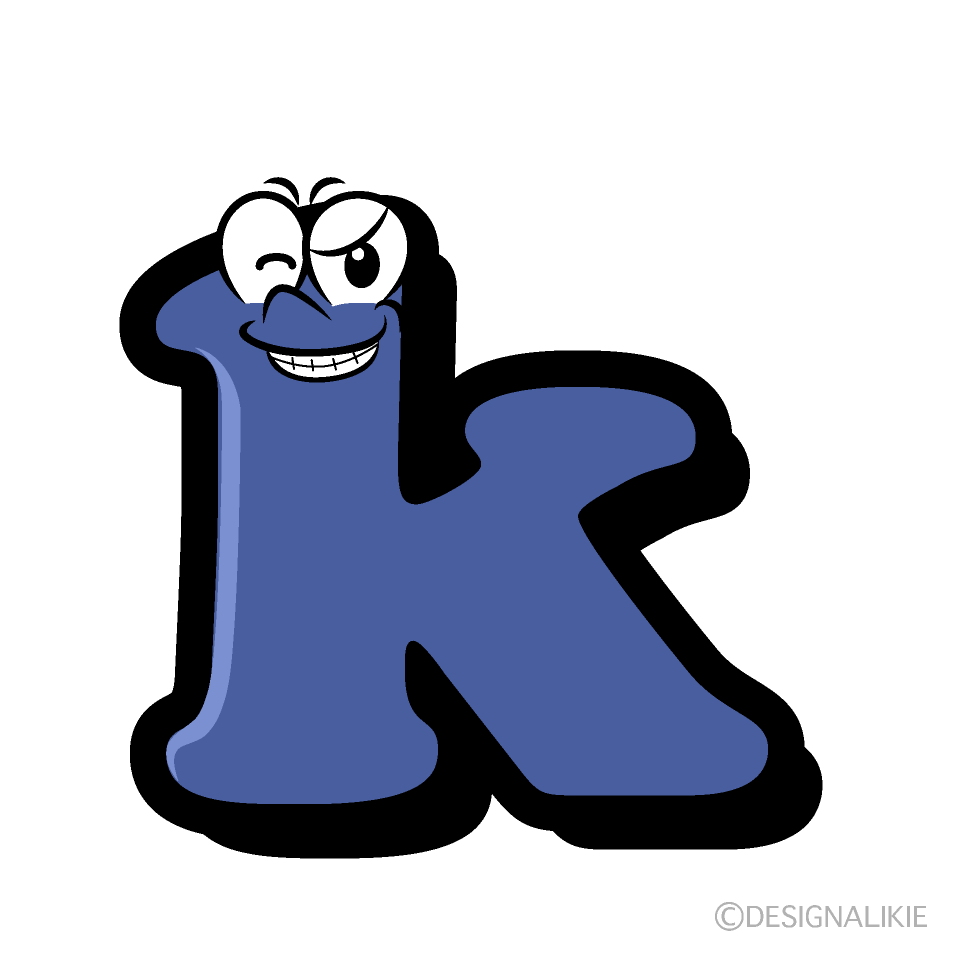 k minúscula Sonriendo Animado