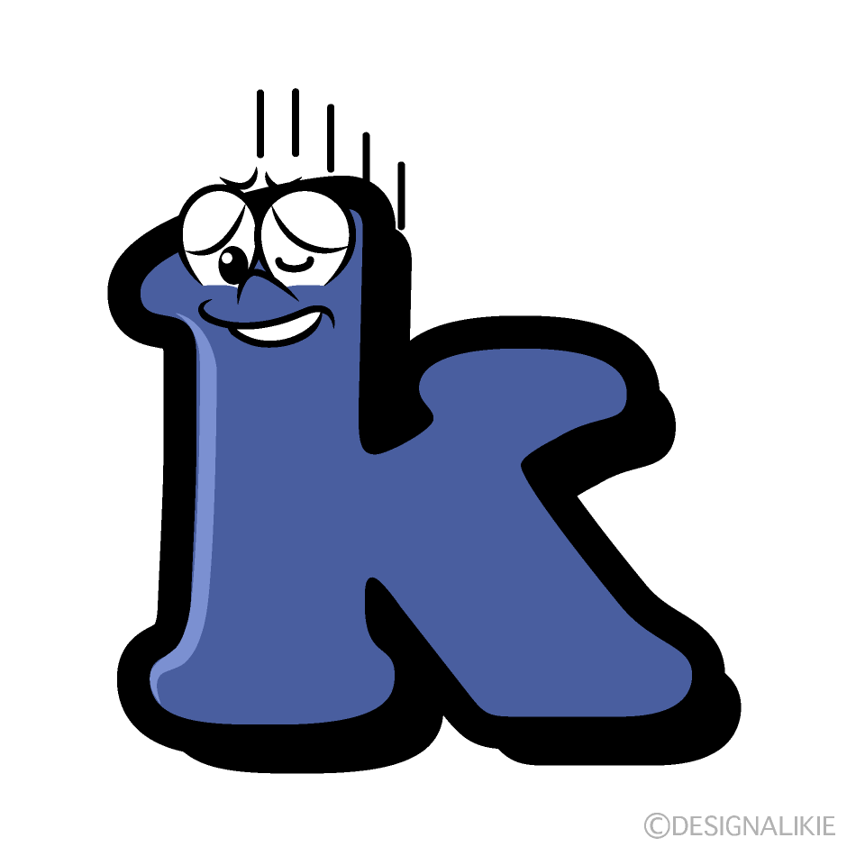 k minúscula Deprimida Animado
