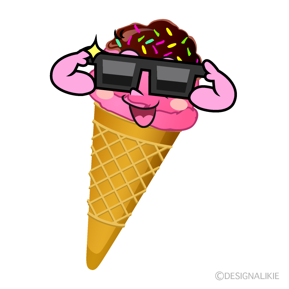 Cool Ice Cream Cartoon Character Image