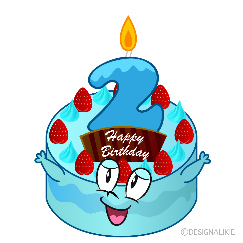 2nd Birthday Cake Cartoon Character Image