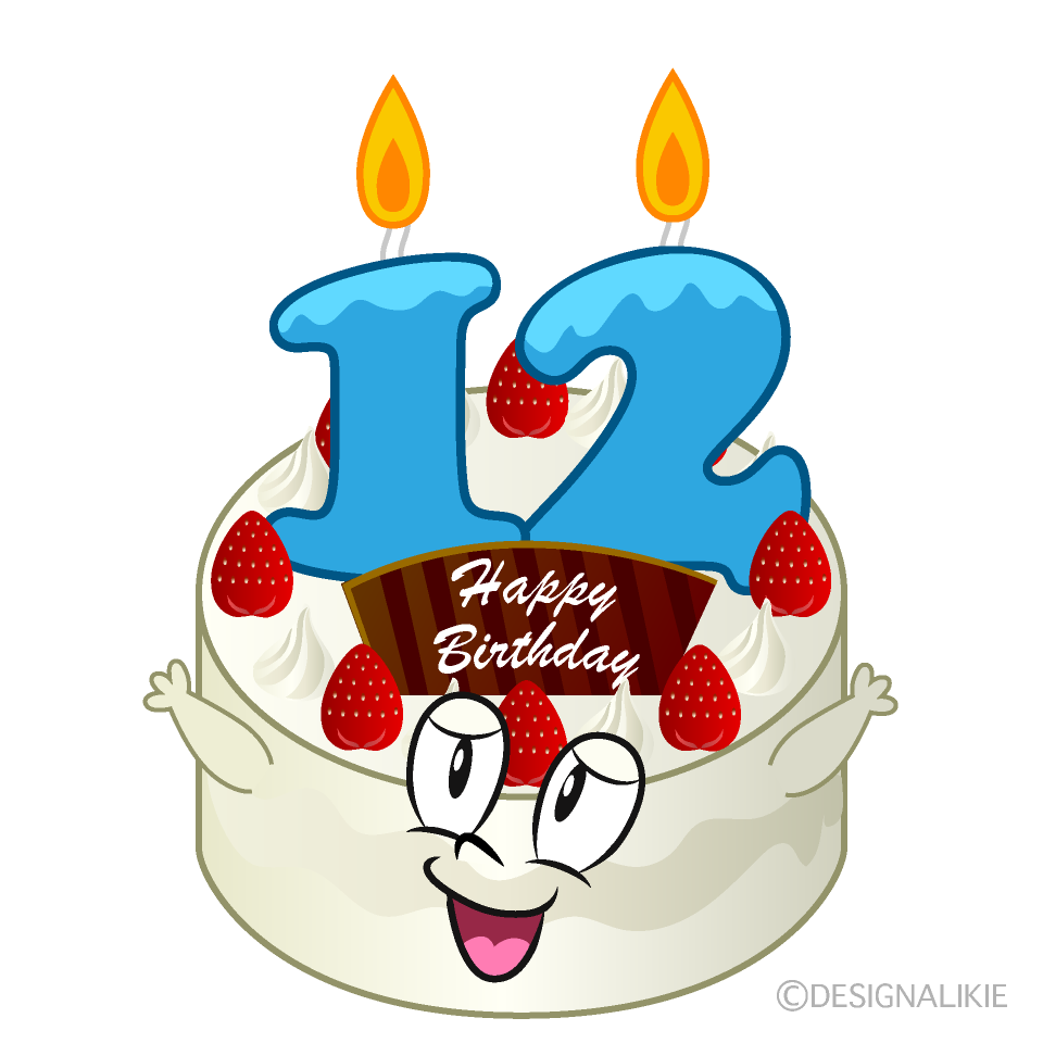 12th Birthday Cake Cartoon Character Image