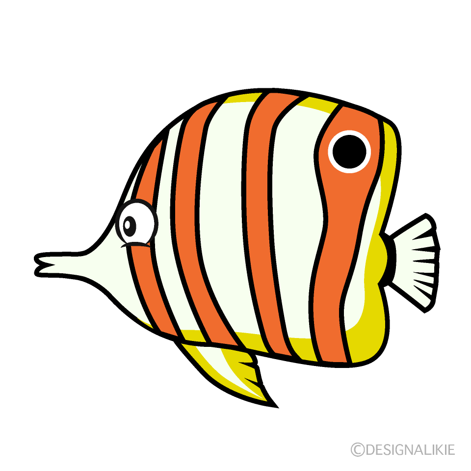 Angelfish Tropical Fish Cartoon Character Image
