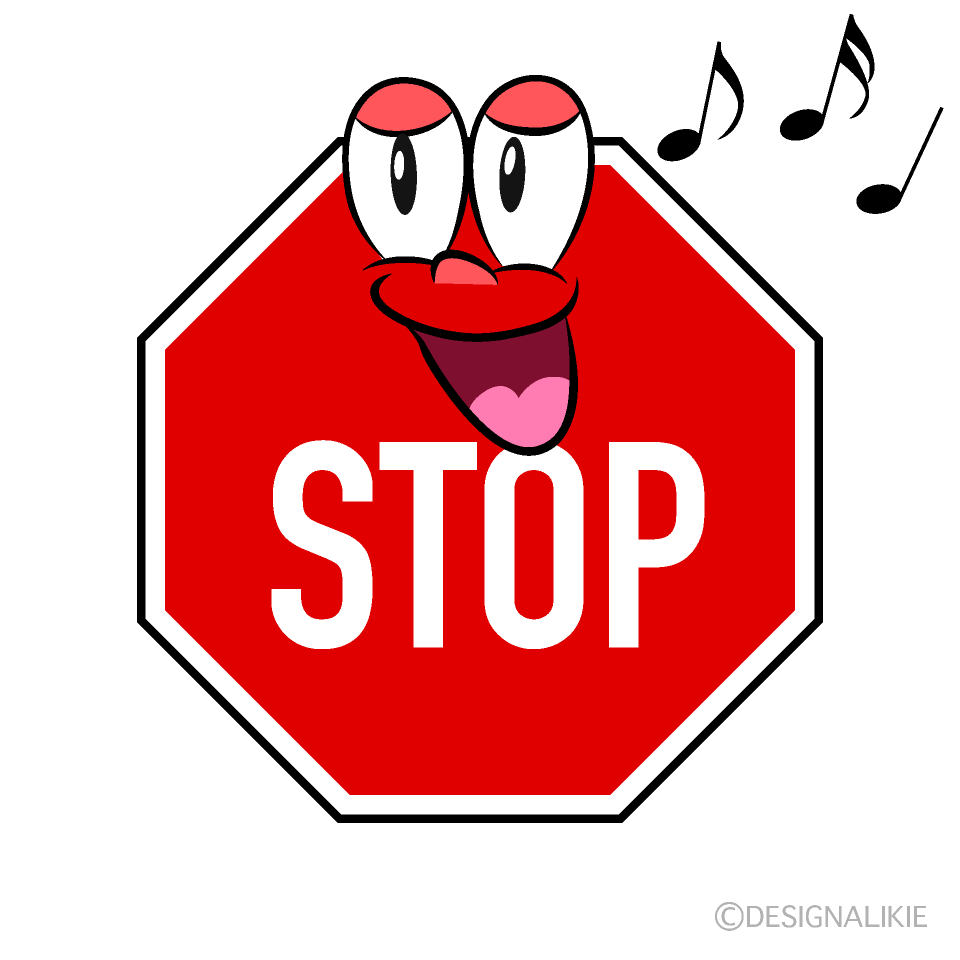Señal de Pare Cantando Animado