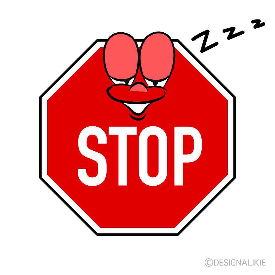 Señal de Pare Durmiendo Animado