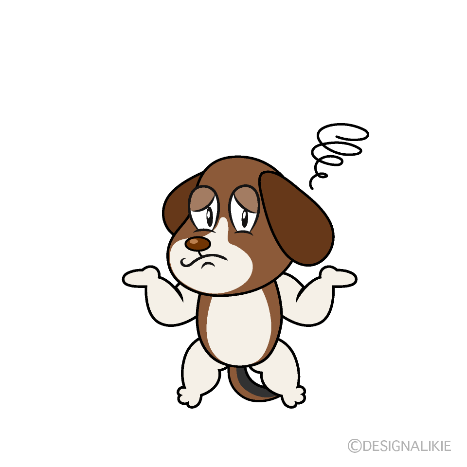 Troubled Beagle Cartoon Character Image