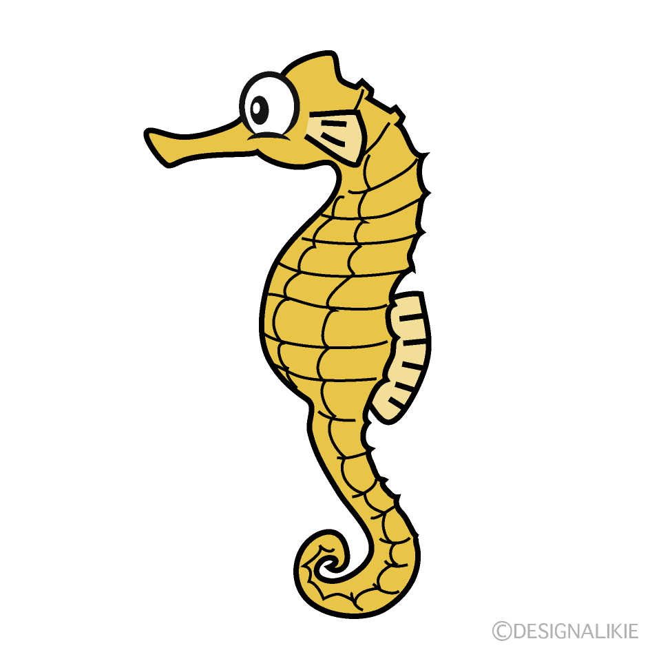 Seahorse Cartoon Character Image